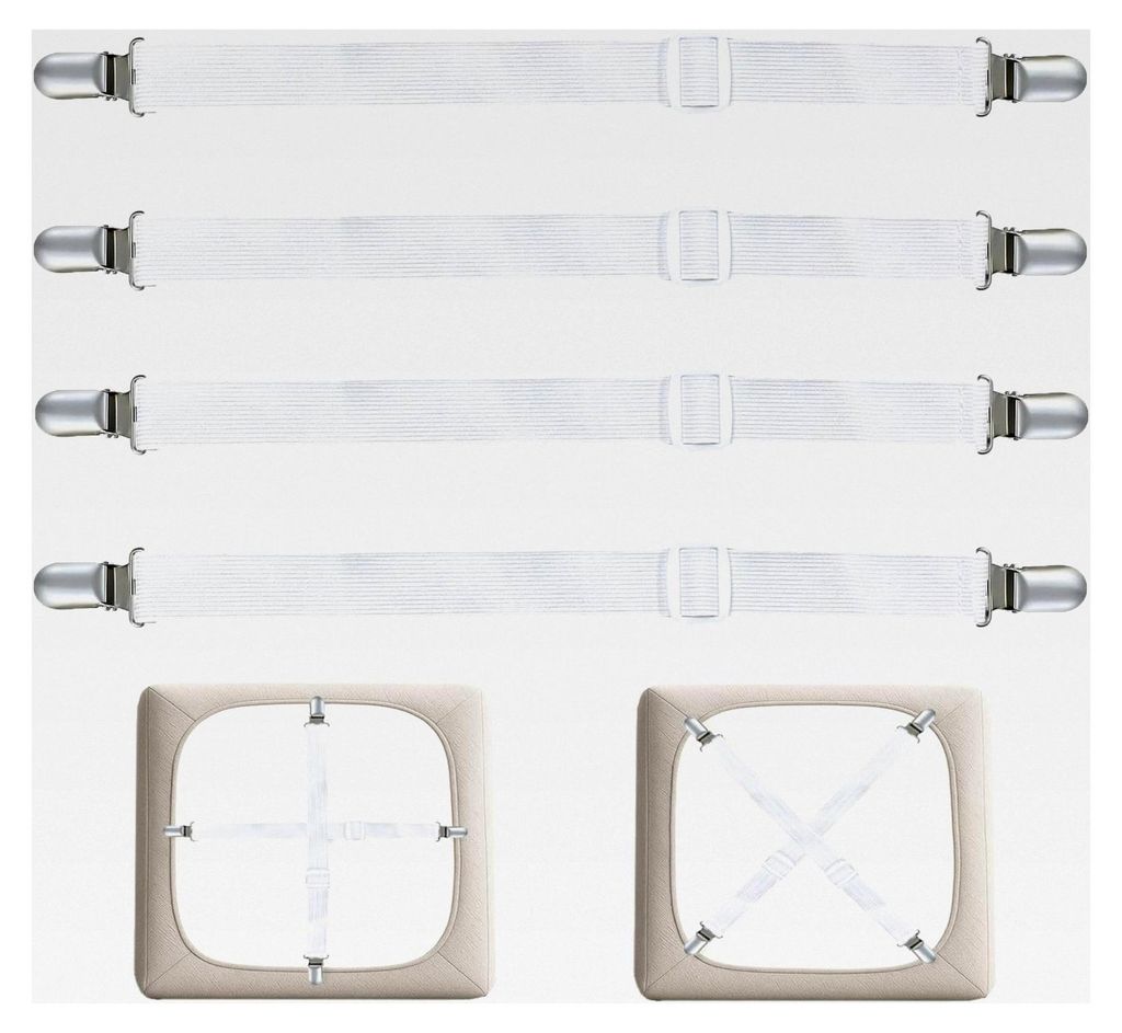 Verstellbare Bettlakenspanner mit Metallclips für Bettlaken, Matratzen und Sofas