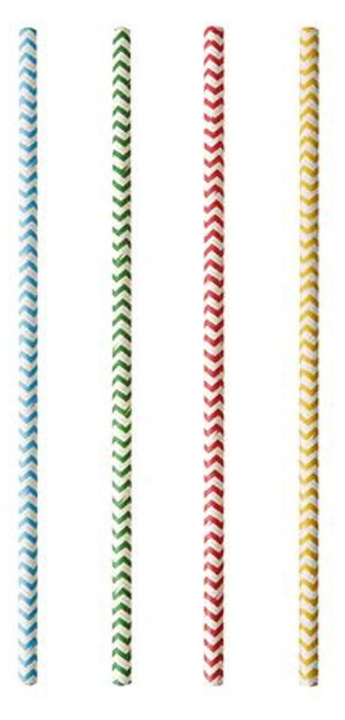 Papstar pailles en papier Zig Zag Pure 20 cm multicolore Image du produit 