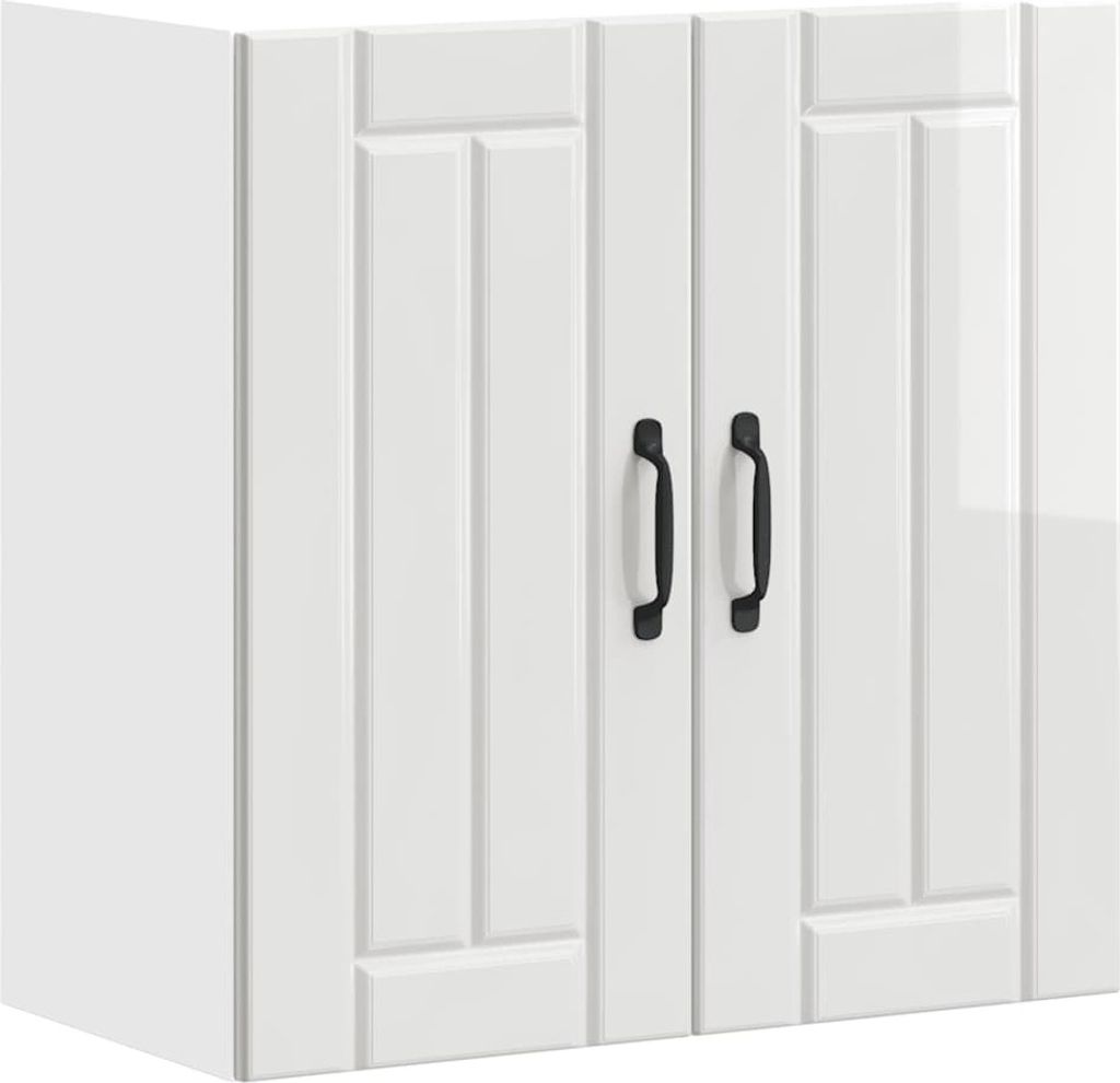 Eleganten-Stil Küchen-Hängeschrank 1 pcs - robusten und stabilen - Buffetschrank - Lucca Hochglanz-Weiß Holzwerkstoff - Küchenschränke - Möbel26