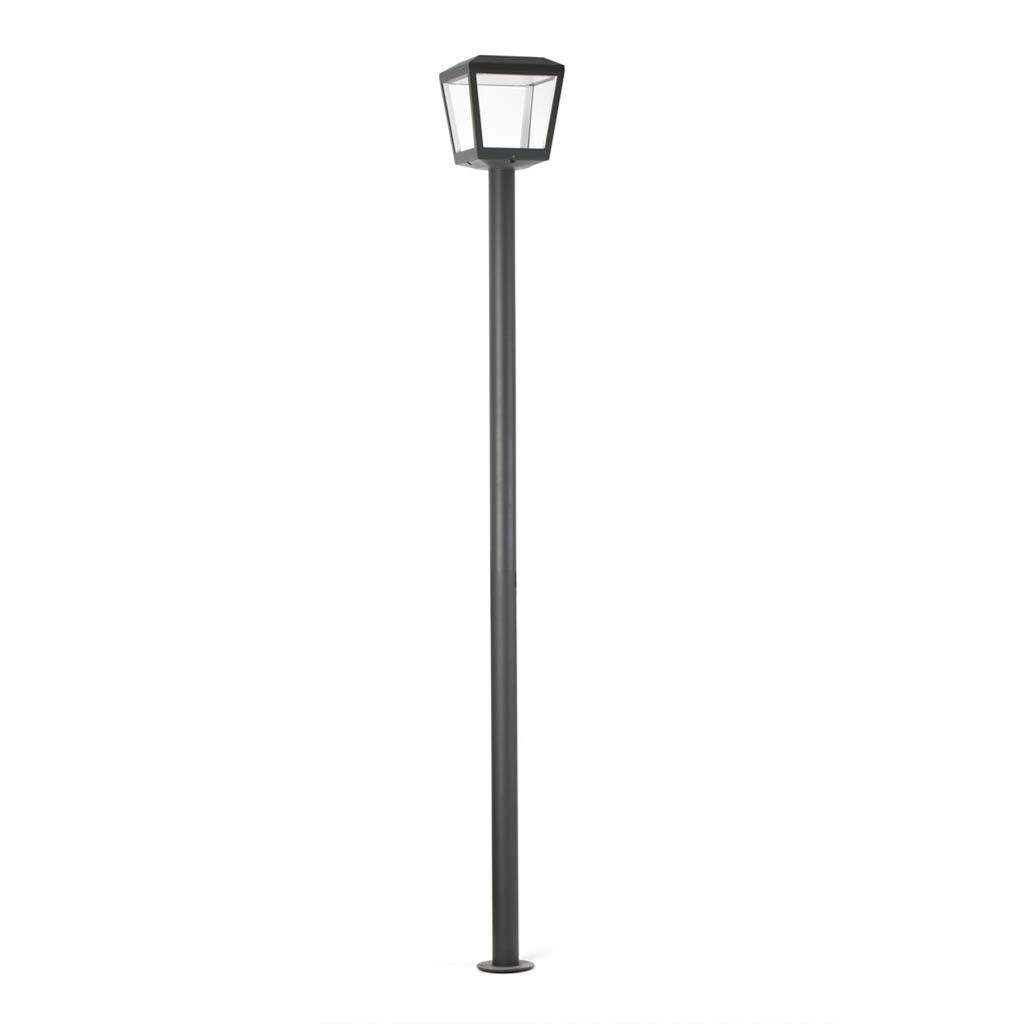 Lampe LED pour mât DATNA 18W 3000K IP54 gris foncé Image du produit 