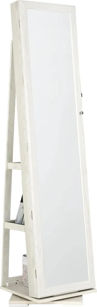 Armoire à bijoux verrouillable à 360° avec miroir de maquillage interne