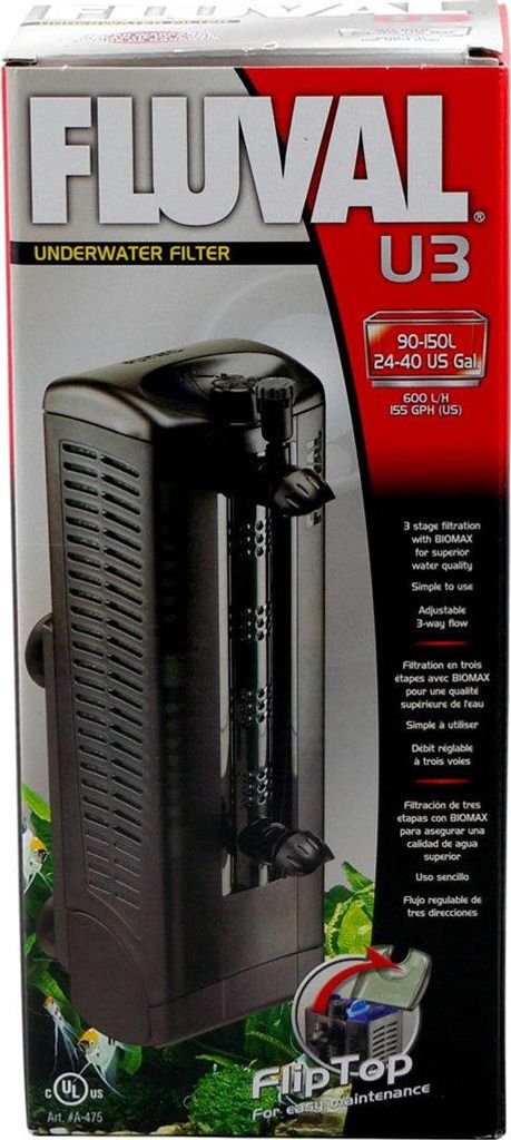 Innenfilter U3, max. Durchflussrate 600 l/h Aquarium Produktbild 