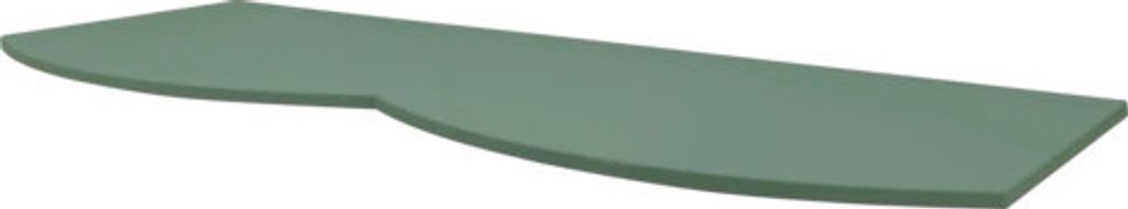 Waschtischplatte Baden Haus Vague 138 x 51 cm Uni dunkelgrün ohne Ausschnitt für 2 Waschtische