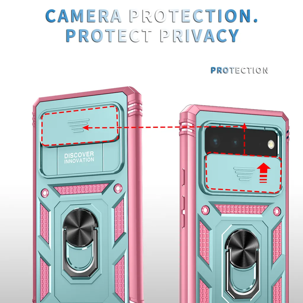 Custodia Google Pixel 6 Rosa Verde: Sicurezza e Colore per Te - 2