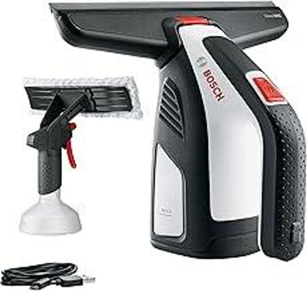 Bosch Akku Fenstersauger GlassVAC Solo Plus (für Fenster, Spiegel und Dusche, Laufzeit: ca. 35 Fenster, im Karton)