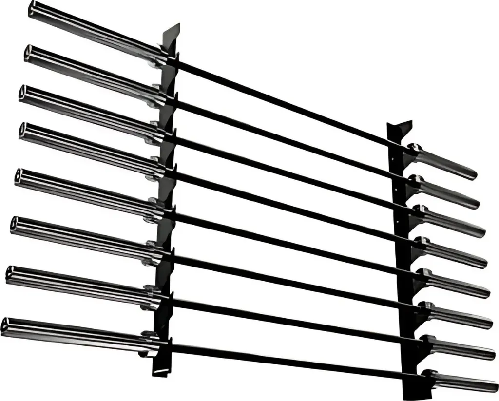Rack mural Toorx Fitness haltères - Rangement compact 8 paires noir
