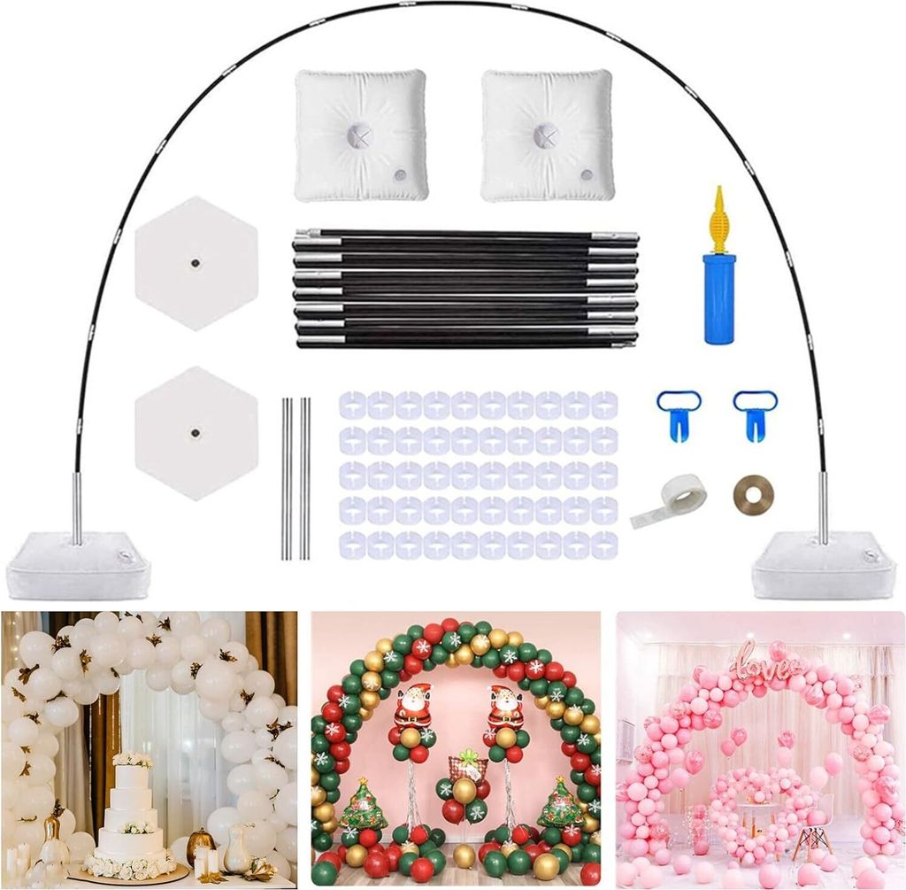 Ballonbogen-Kit, Tisch Luftballon Bogen Kit, Ballon Girlande mit Basis,Hochzeitsbogen,Einstellbare Luftballon Bogen