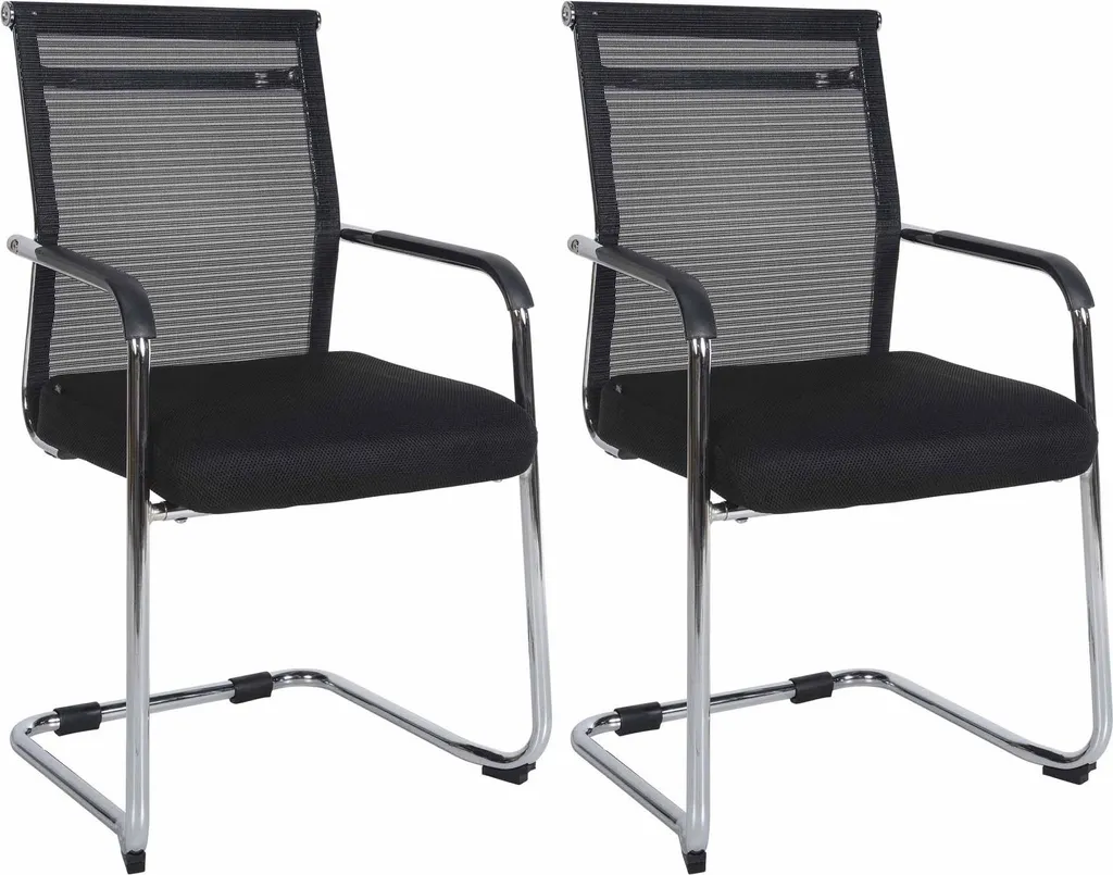 Lot de 2 chaises visiteurs Denny pour salle d'attente et bureau pro