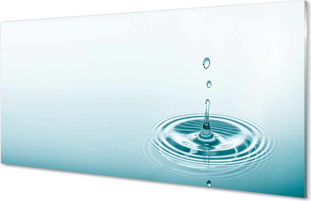 Glasbilder 100x50 Wandkunst Ein Wassertropfen close-up