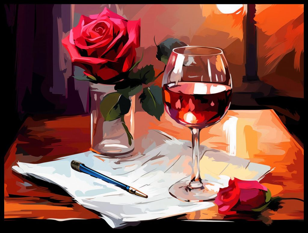 Plakat 80x60cm Poetischer Abend