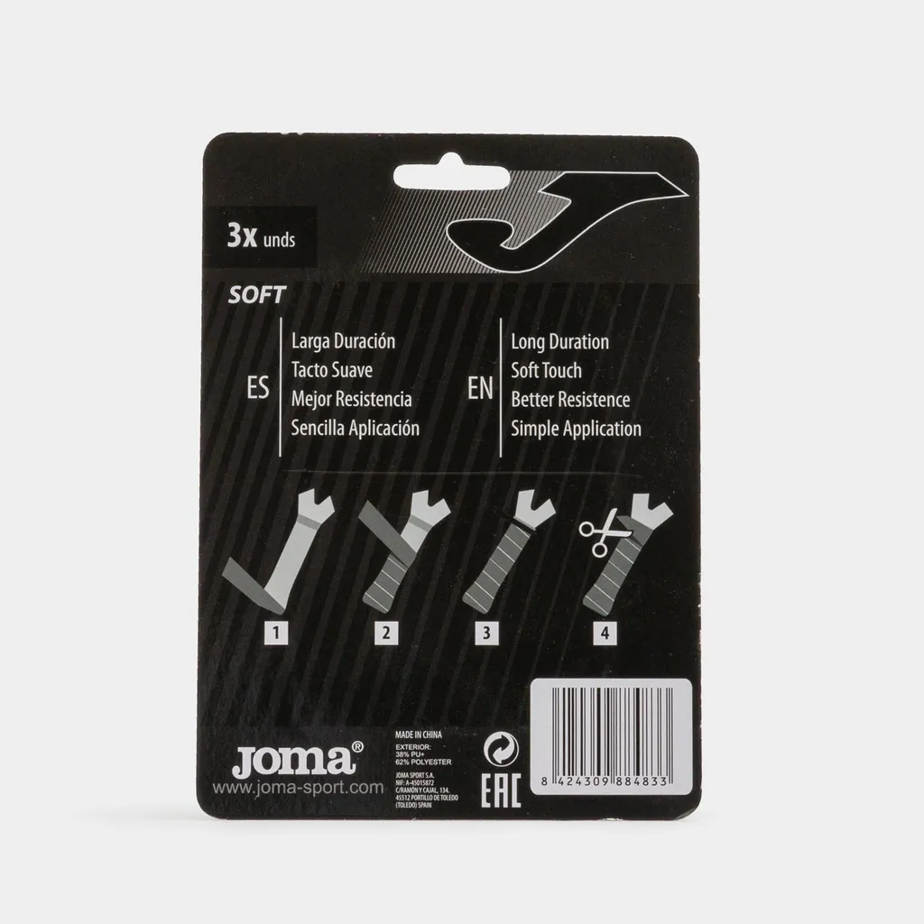 Pack 3 Surgrips Joma Club Cushion Jaunes - Idéal pour Jouer au Padel