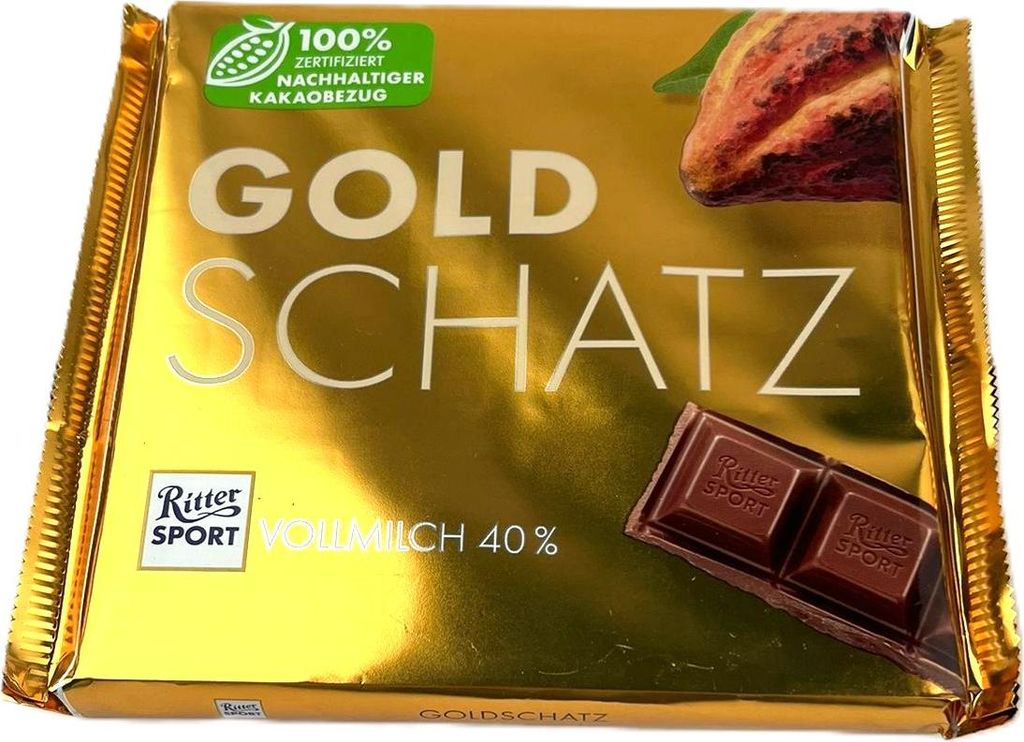 Ritter Sport Goldschatz czekolada mleczna o smaku kakaowym Zdjęcie produktu 