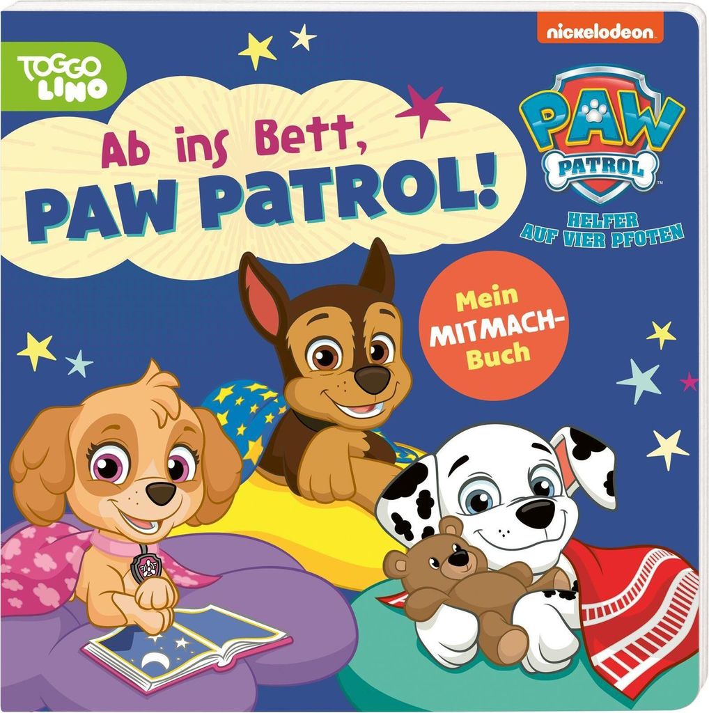 PAW Patrol Pappbilderbuch: Ab ins Bett, PAW Patrol!: Interaktive Gutenachtgeschichte für Kinder ab 3 Jahren | Mit Marshall, Rubble, Chase, Rocky u...