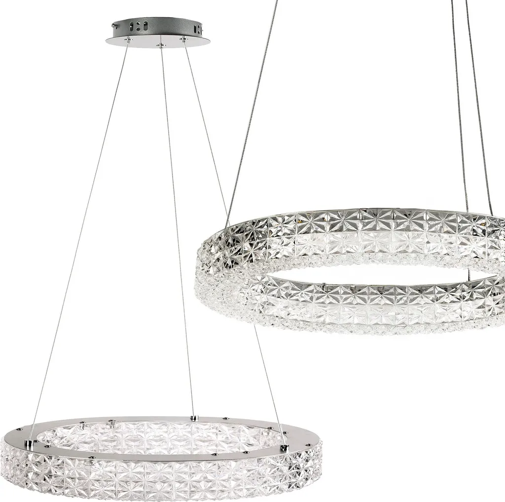 Suspension de Plafond Chrome 50cm Toolight MS005-CP Design Moderne