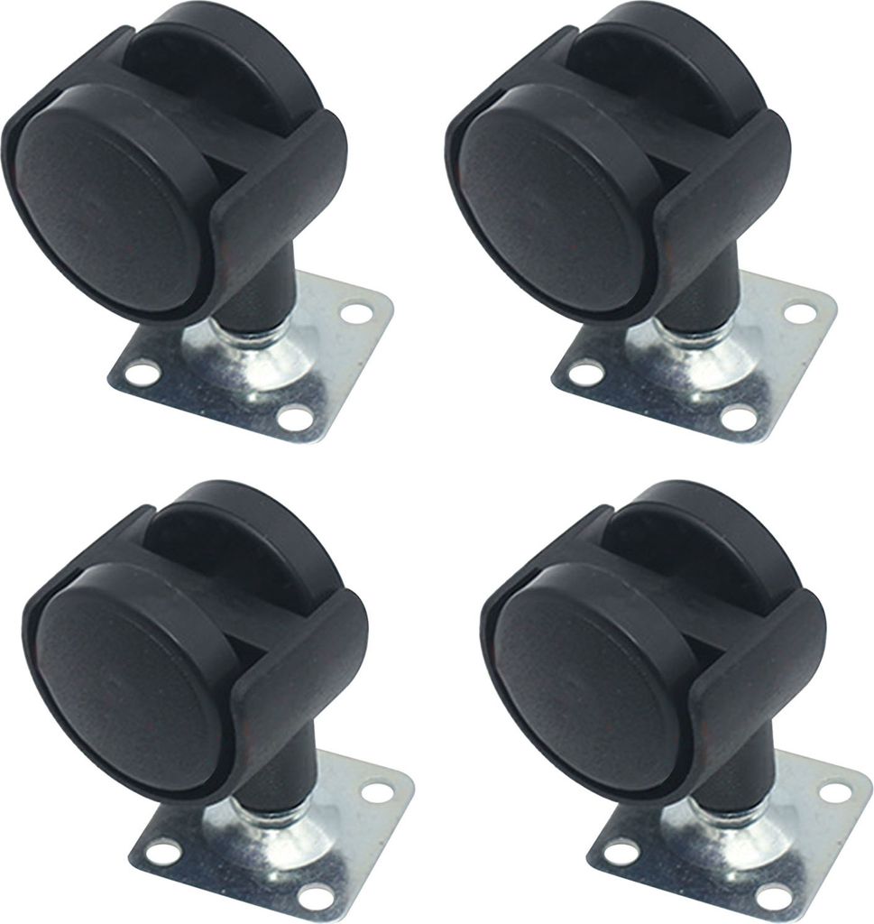 4pcs 1 Zoll Casters Super -Bearing -Kapazität einfach zu installieren 360 Grad Rosturdy Universal Swivel Casters für den Executive Chair-3