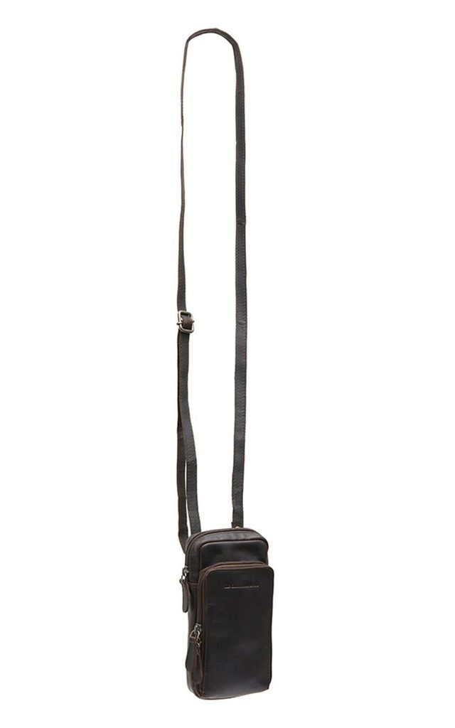 The Chesterfield Brand Leder Handytasche Umhängetasche Valdes Phonebag Brown dunkelbraun