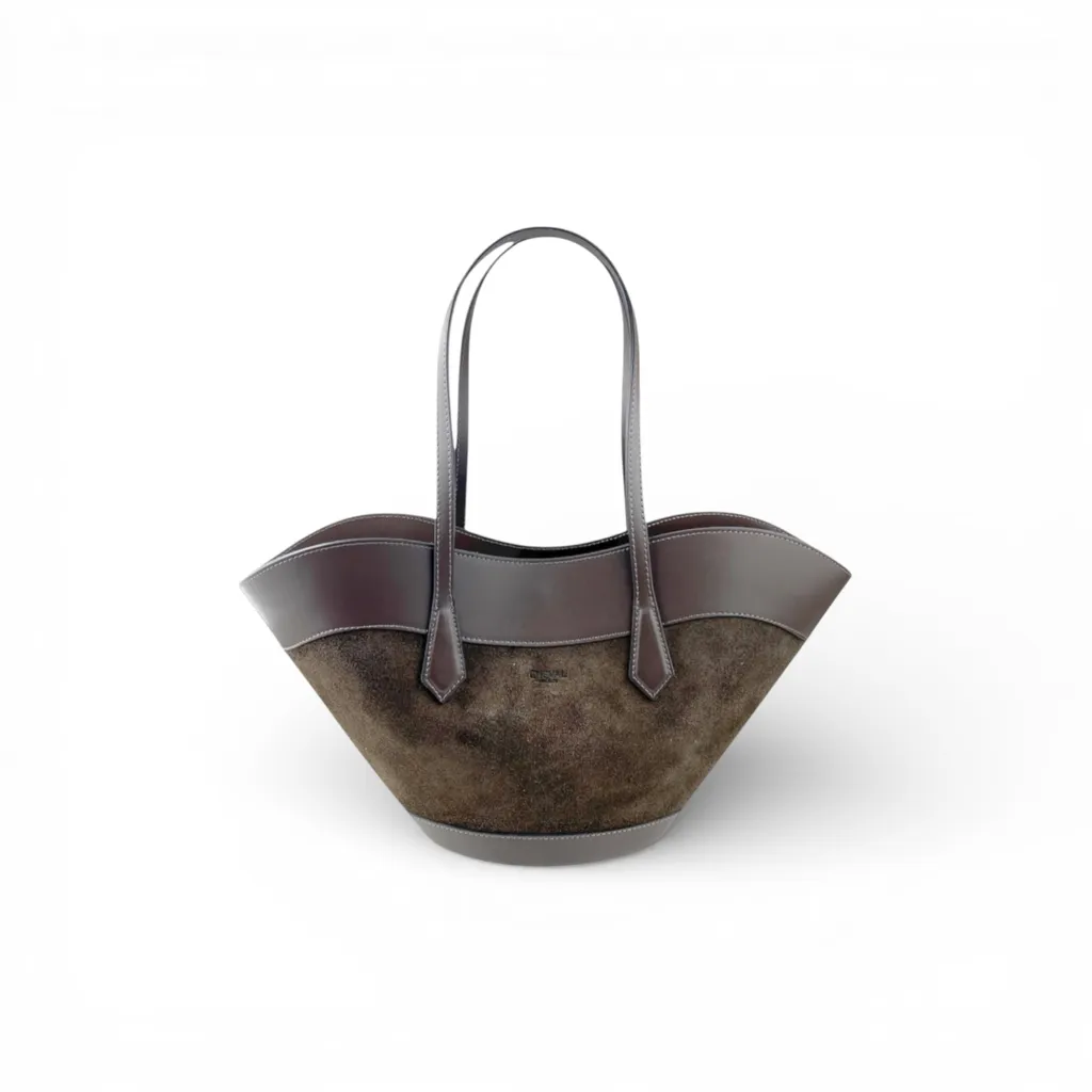 Petit sac trotteur en cuir marron foncé Miranda pour femme en hiver