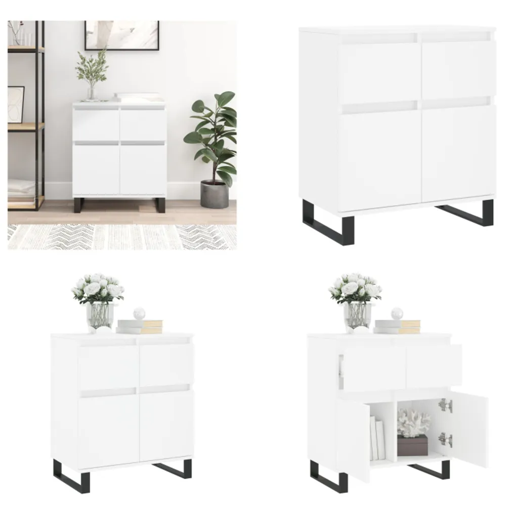 Mobiletto Credenza vidaXL Bianca 60x35x70 cm | Madia Moderna in Legno