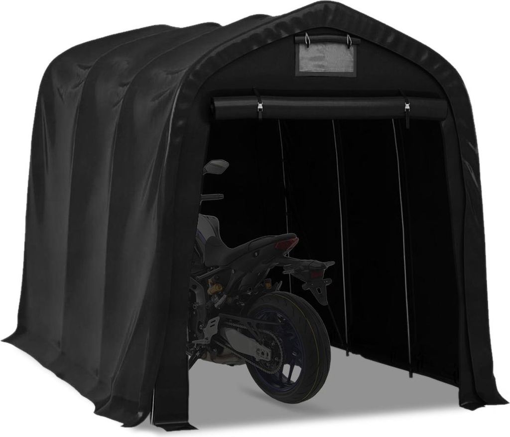 Motorrad Zeltgarage MG1 Motorradgarag 1,6x2,4m PVC schwarz