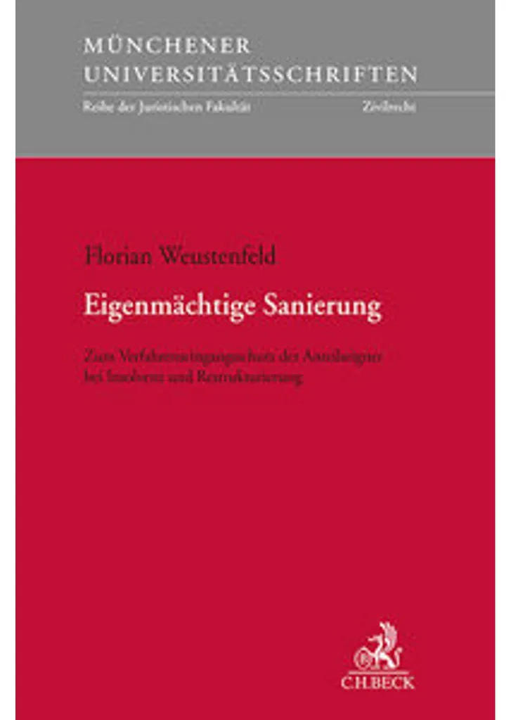 Livre Eigenmächtige Sanierung pour résoudre un conflit de travaux