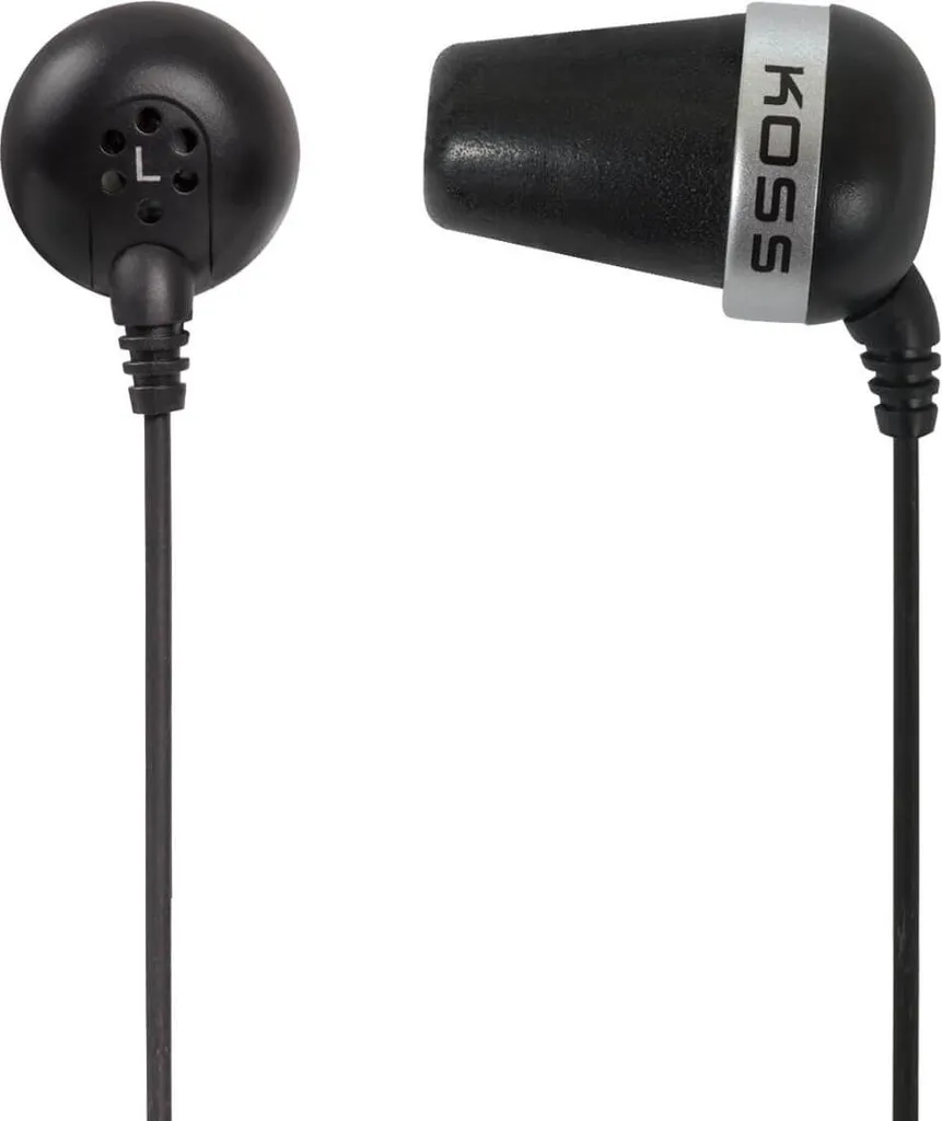 Koss The Plug Nero - Cuffie In-Ear con Bassi Profondi e Isolamento