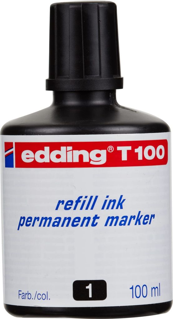 Edding T 100, Schwarz, 100 ml, edding No.1, 21, 22, 25, Produktbild 