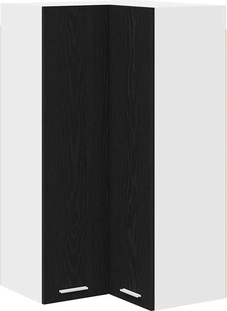 Mobile Pensile SYFAX™ Rovere Nero e Bianco 57x57x100 - Eleganza Minimal