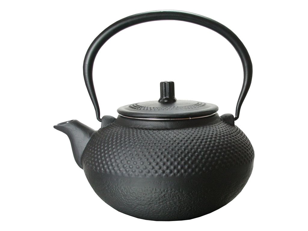Teekanne 1,4L schwarz Gußeisen Asia Japan Design Tee Kanne Teekessel mit Teesieb 