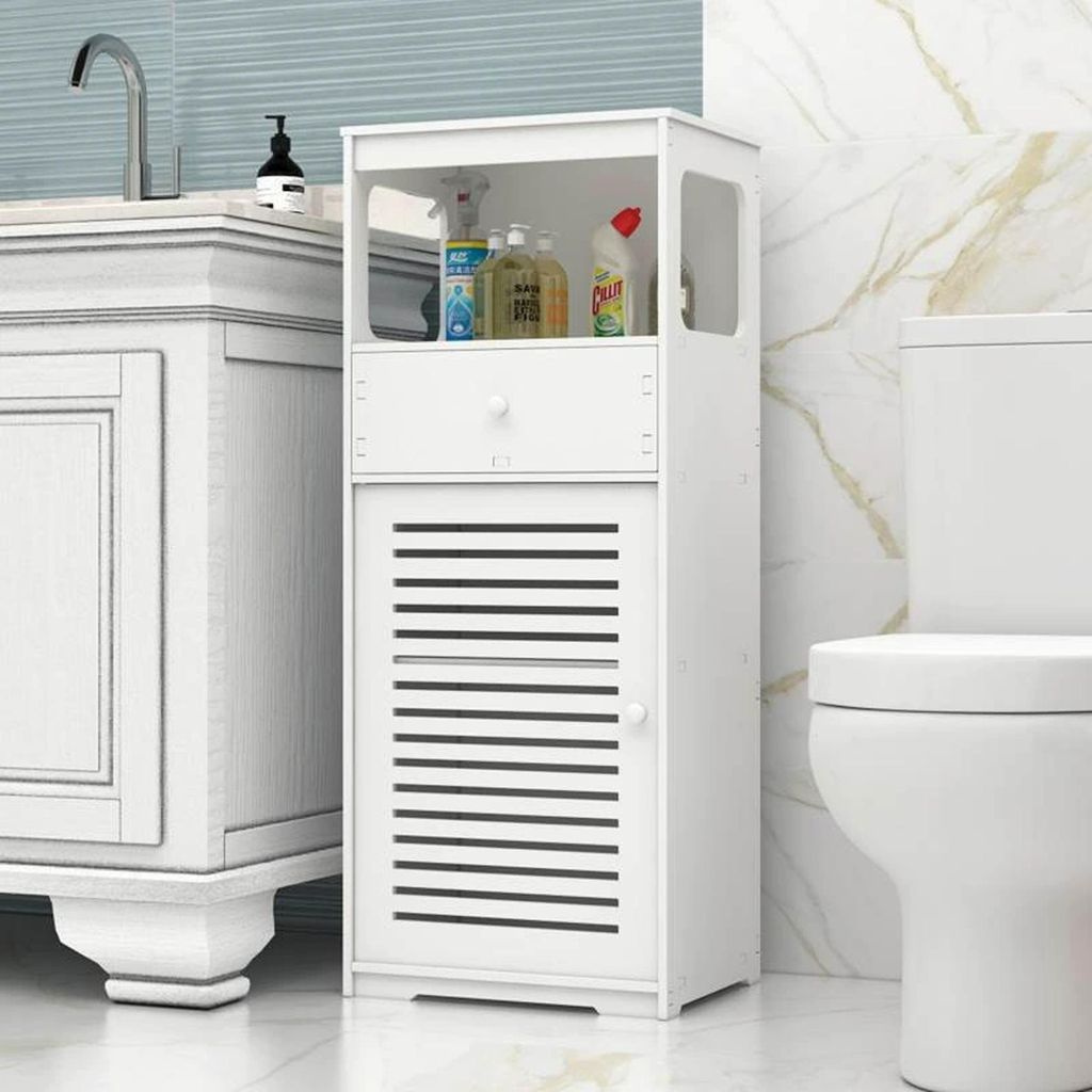 Badezimmerschränke, Badschrank mit Lamellentür, Produktbild 