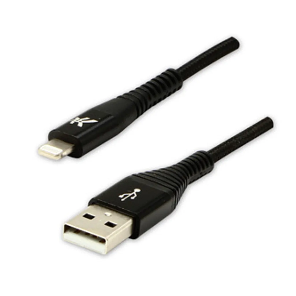 everActive - Cavo micro USB in nylon, ricarica rapida fino a 2,4 A, lunghezza: 150 cm, modello: CBB-1.5MB, colore: nero