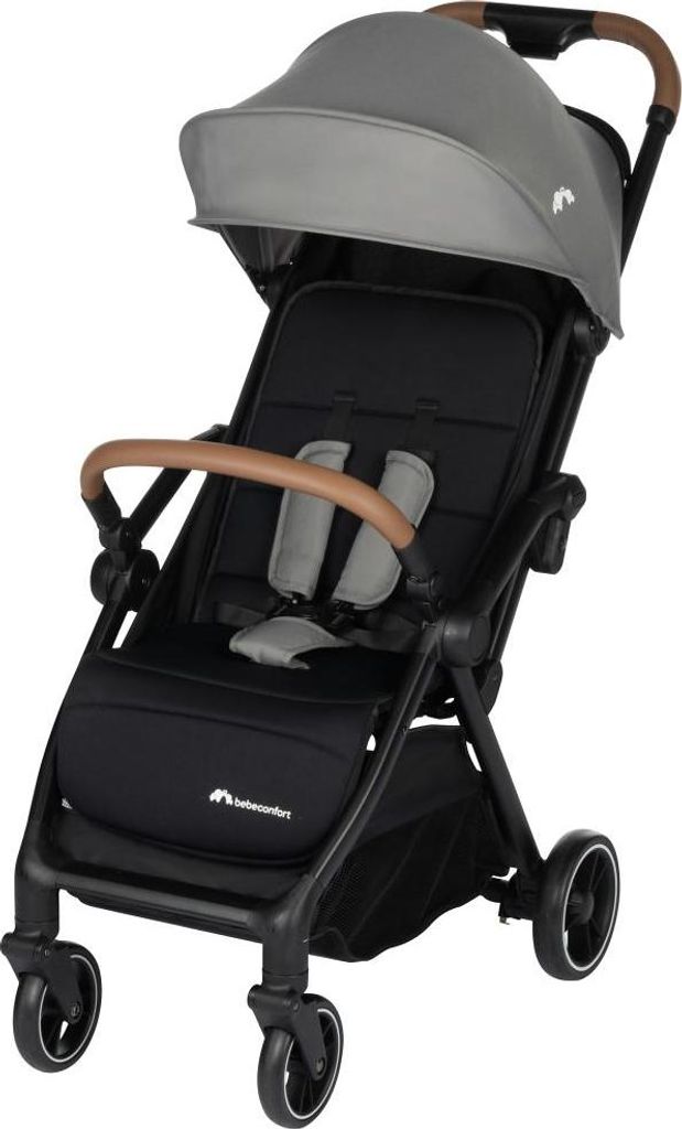 Bebeconfort Sunlite, Kinderwagen Buggy, 0-4 Jahre (max. 22 kg), Liegeposition, automatisch & kompakt zusammenklappbar, Korb 5kg, Tinted Gray