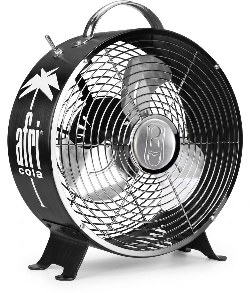 Retro Tischventilator Metall afri cola Design 26cm Schreibtisch Ventilator Leise