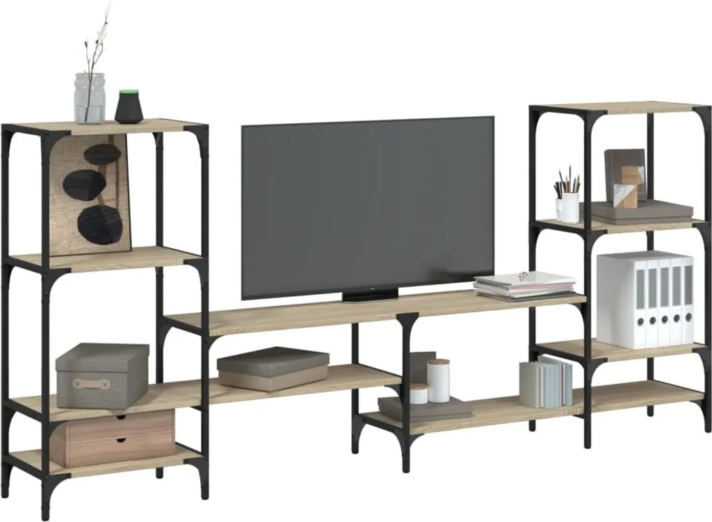 Mobile TV 206,5x28,5x95 cm SYFAX Rovere Sonoma Legno Multistrato - 2