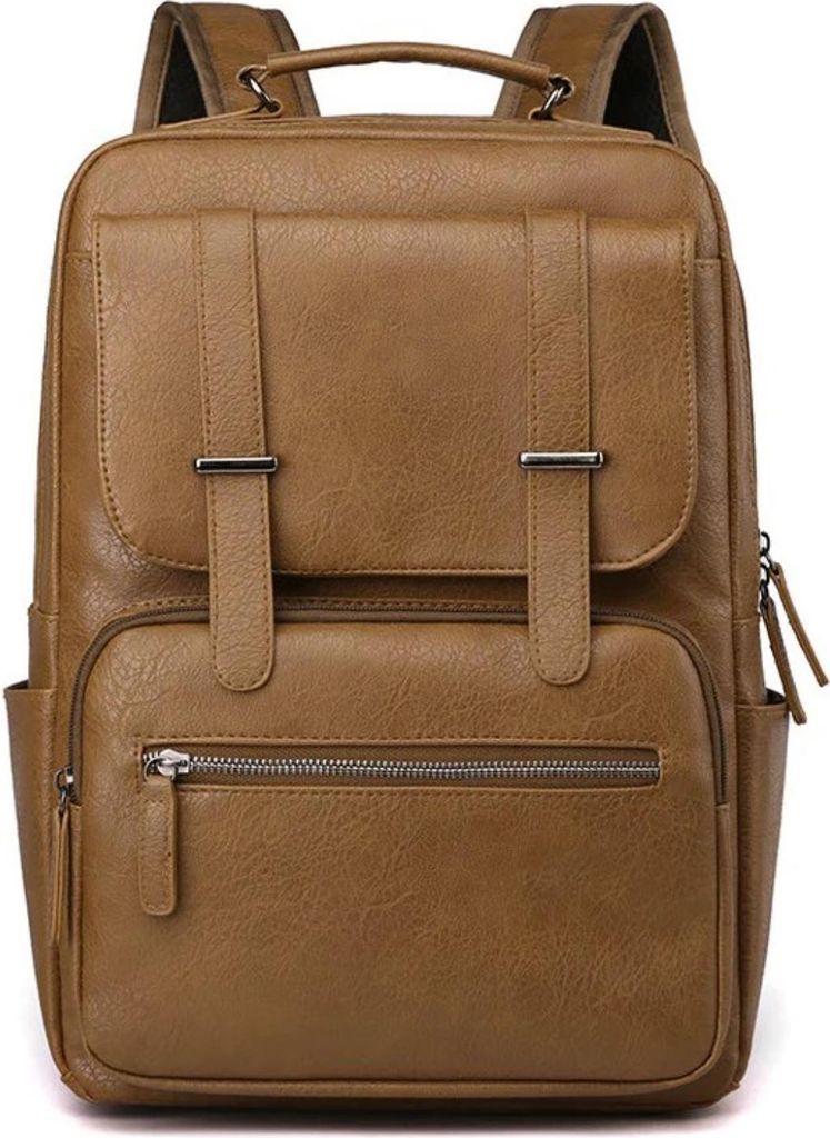 Herren Kunstleder Rucksack Cityrucksack Businessrucksack Alltagsrucksack Orane Braun