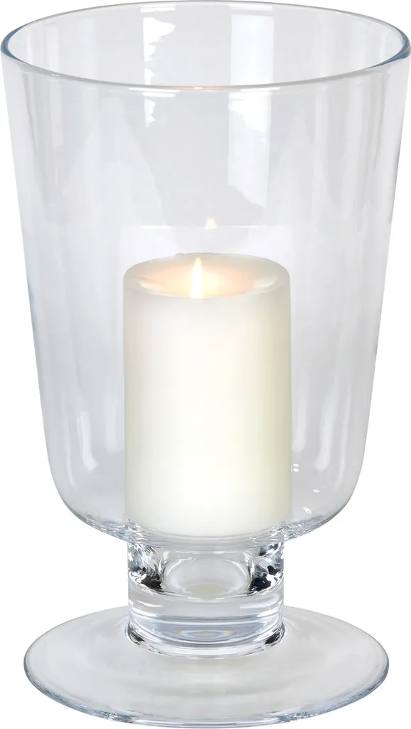 Grand vase bougeoir protecteur en verre pour bougie sans coulures