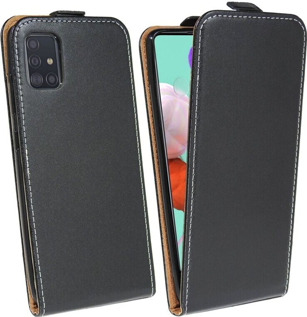 Flip Case für Samsung Galaxy M51 (G780F) Handy Tasche vertikal aufklappbar Schutzhülle Klapp Hülle Schwarz