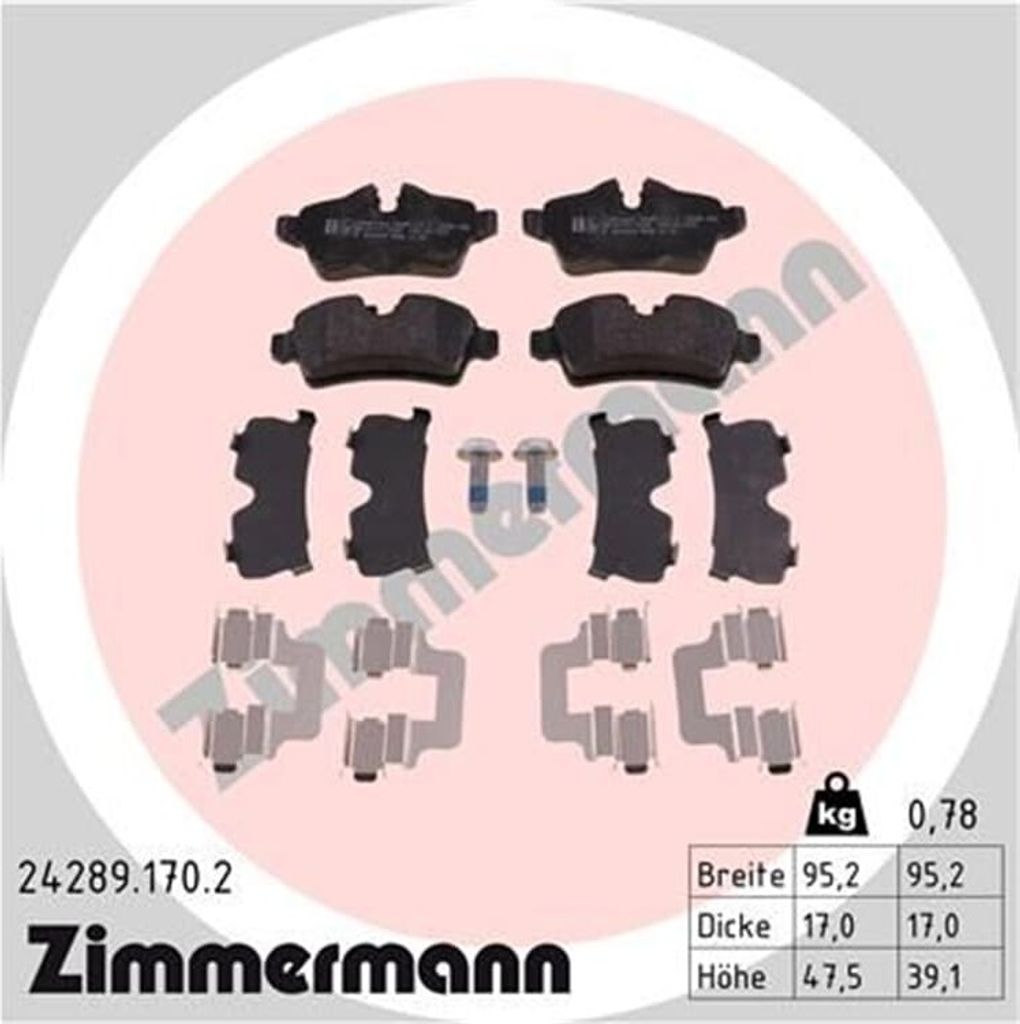 Zimmermann Bremsbeläge für Mini Mini