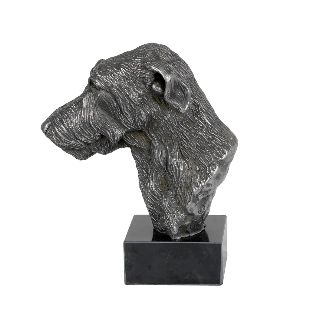 Scottish Deerhound : figurine de chien en marbre argenté par Art-Dog - 7