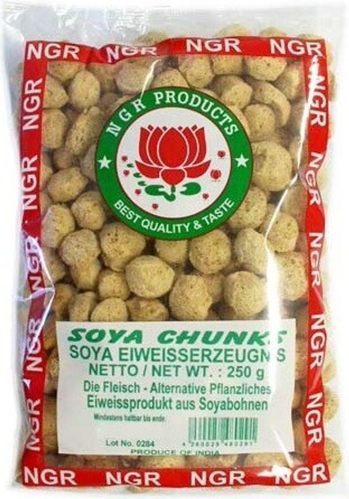 [ 250g ] NGR Soja Kugeln / Fleisch-Alternative SOYA CHUNKS Produktbild 