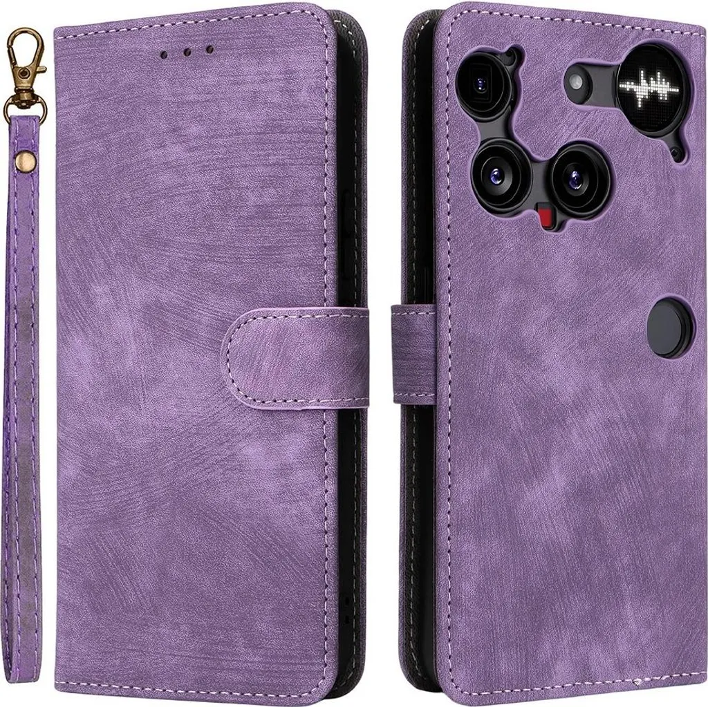 Custodia Professionale per Nothing Phone 3 Portafoglio Viola Phonesta