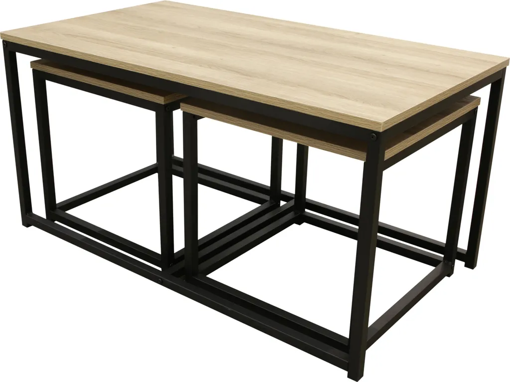 Table Basse X3 Seattle Industrielle - Structure Acier et Plateau Robuste - 4