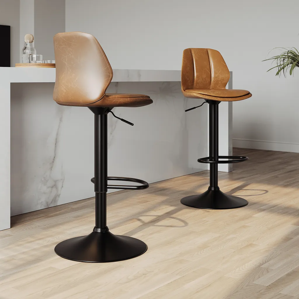 Tabouret de Bar Stable 120kg SONNI : Confort Pivotant et Hauteur Variable