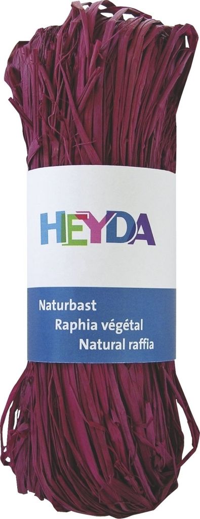 Naturbast 50g bordeaux Packung mit 5 Stück