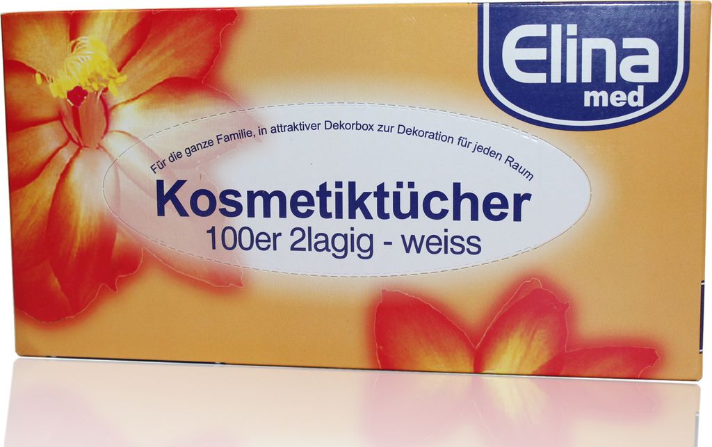 Elina Kosmetiktücherbox 100 Stück 2-lagig