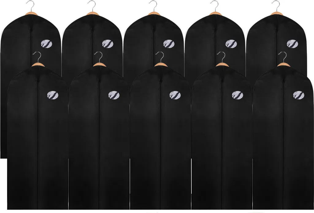 Housse de Protection Vêtements Longs 150cm Lot de 10 sacs avec Anse