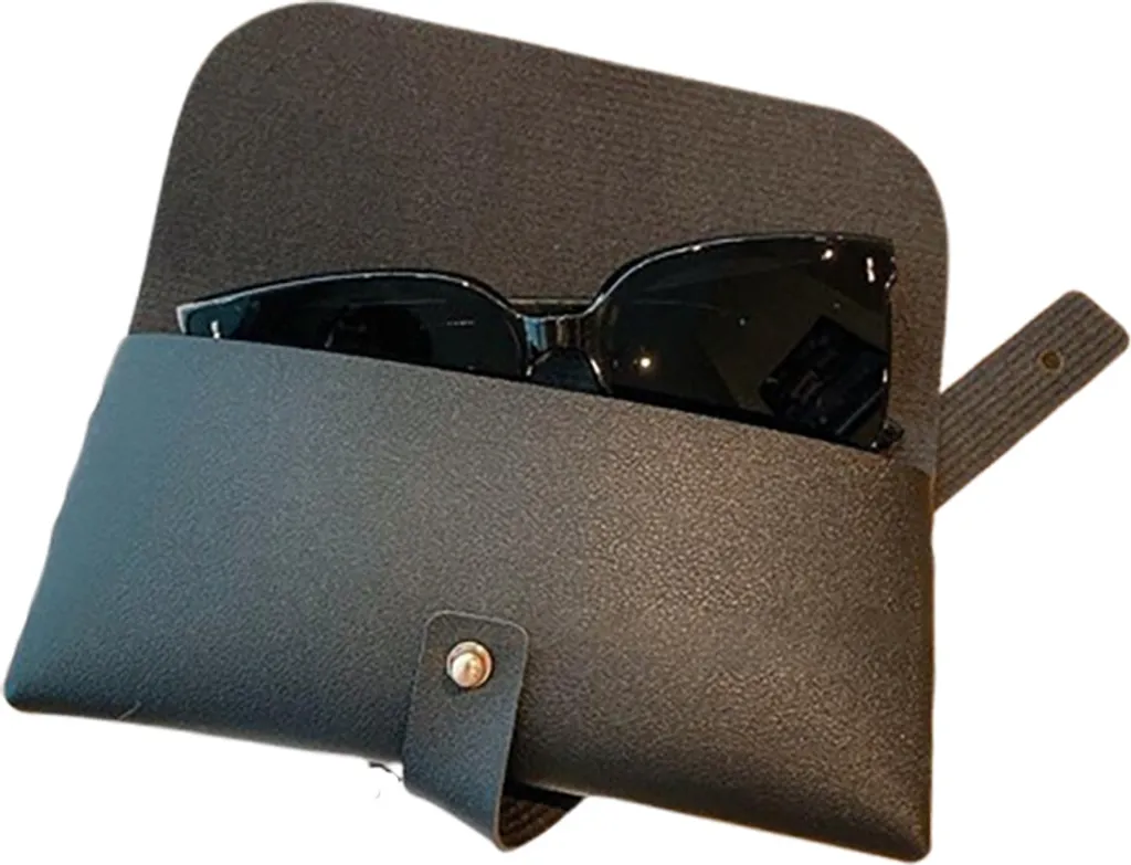 Astuccio Porta Occhiali Professionale INF Nero | Pelle di Qualità - 1