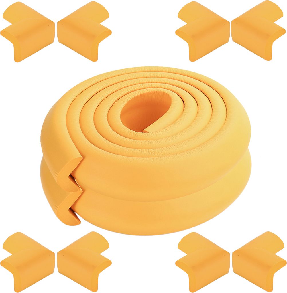 CANDeal 4 Meter L-Form Kantenschutz und 8 x Eckenschutz-Set, Premium-High-Density-Schaum baby schützende Haushaltswerkzeug für Tisch, Bank und an...