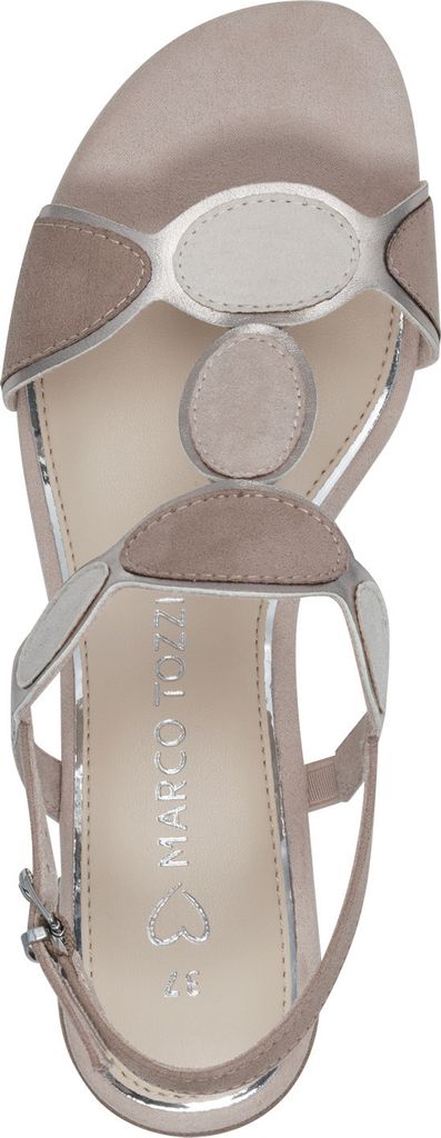 MARCO TOZZI Damen Sandale Textil Sandalette Metallic Produktbild 3