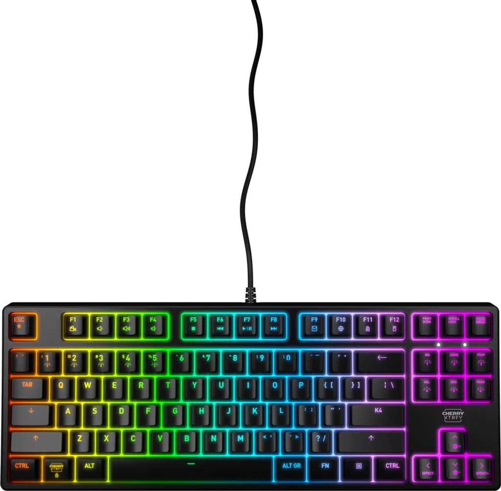 Clavier Mécanique Anti-Ghosting Cherry K4V2 Tkl Filaire Précis Noir