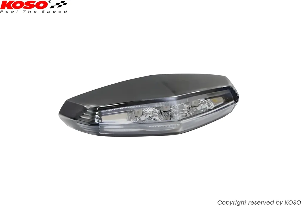Feu arrière LED KOSO GT-01 universel transparent avec homologation CE